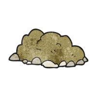 hand textured cartoon pile of dirt png