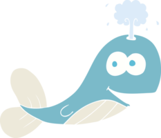 flat color illustration of whale png