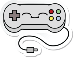 sticker of a cute cartoon game controller png