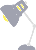 flat color illustration of lamp png