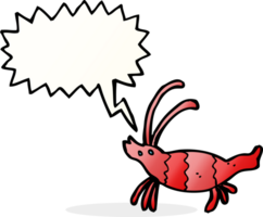 cartoon shrimp with speech bubble png