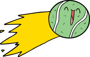 fliegender tennisball-cartoon png