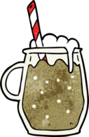 cartoon glass of root beer with straw png