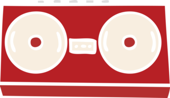 flat color retro cartoon of a stereo png