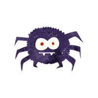 hand retro cartoon spider png