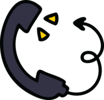 cute cartoon of a telephone receiver png
