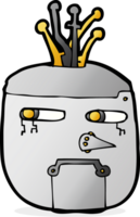 tête de robot de dessin animé png