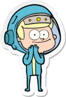 adesivo di un cartone animato felice astronauta png