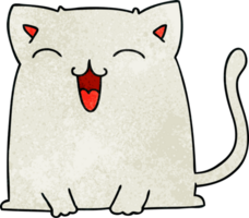 hand drawn quirky cartoon cat png