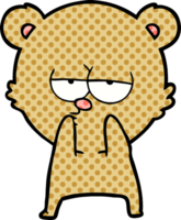 desenho de urso entediado png