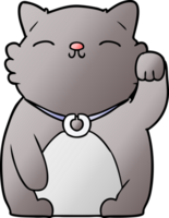 chat de dessin animé agitant png