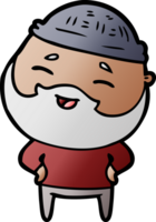 cartoon happy bearded man png