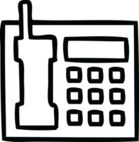 line drawing cartoon of a telephone png