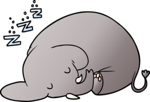 cartoon sleeping elephant png