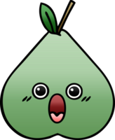 lutning skuggad tecknad serie av en grön päron png