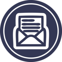 envelope letter circular icon symbol png