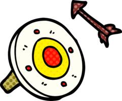 cartoon doodle shield and arrow png