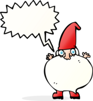 cartoon tiny santa with speech bubble png