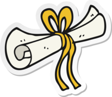 sticker of a cartoon scroll png