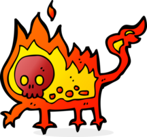 cartoon little fire demon png