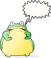 cartoon fat toad with speech bubble png