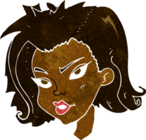 cartoon female face png