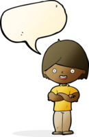 cartoon man with crossed arms with speech bubble png