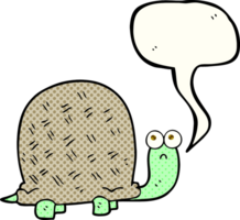 hand drawn comic book speech bubble cartoon sad turtle png