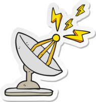 pegatina de una antena parabólica de dibujos animados png
