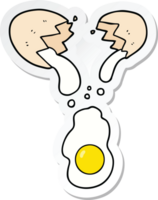 sticker of a fresh cracked egg png