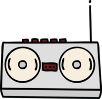 linda dibujos animados de un retro radio png