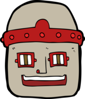 cabeza de robot de dibujos animados png