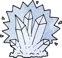 cristais naturais de desenhos animados de ilustração texturizada grunge png