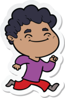 sticker of a cartoon friendly man png