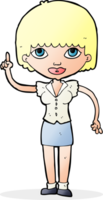 Cartoon-Frau mit Idee png