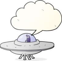 hand drawn speech bubble cartoon flying saucer png