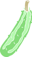flat color illustration of zucchini png