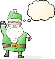 cartoon angry santa claus with thought bubble png