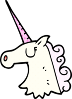 Cartoon-Doodle hübsches Einhorn png