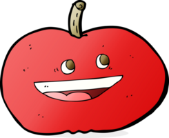 pomme heureuse de dessin animé png