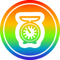 peso escamas circular icono con arco iris degradado terminar png