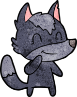 friendly cartoon wolf png