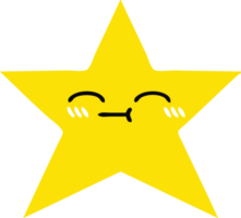 flat color retro cartoon of a gold star png