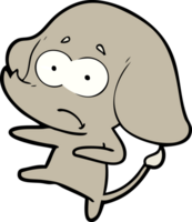 Cartoon unsicherer Elefant png