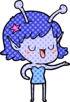 happy alien girl cartoon laughing png