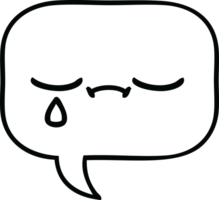 line drawing cartoon of a speech bubble png