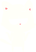 annoiato gatto cartone animato stile colore piatto png