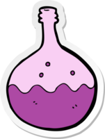 sticker of a cartoon bubbling chemicals png