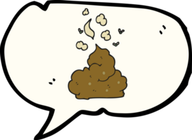 Hand gezeichnet Rede Blase Karikatur brutto Poop png