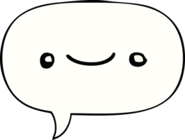 happy cartoon face with speech bubble png